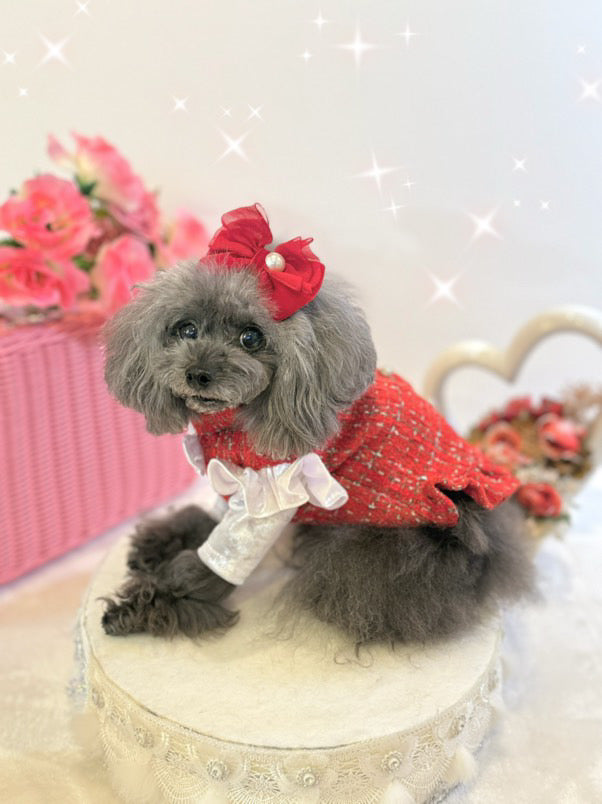 Tweed dress【Red】