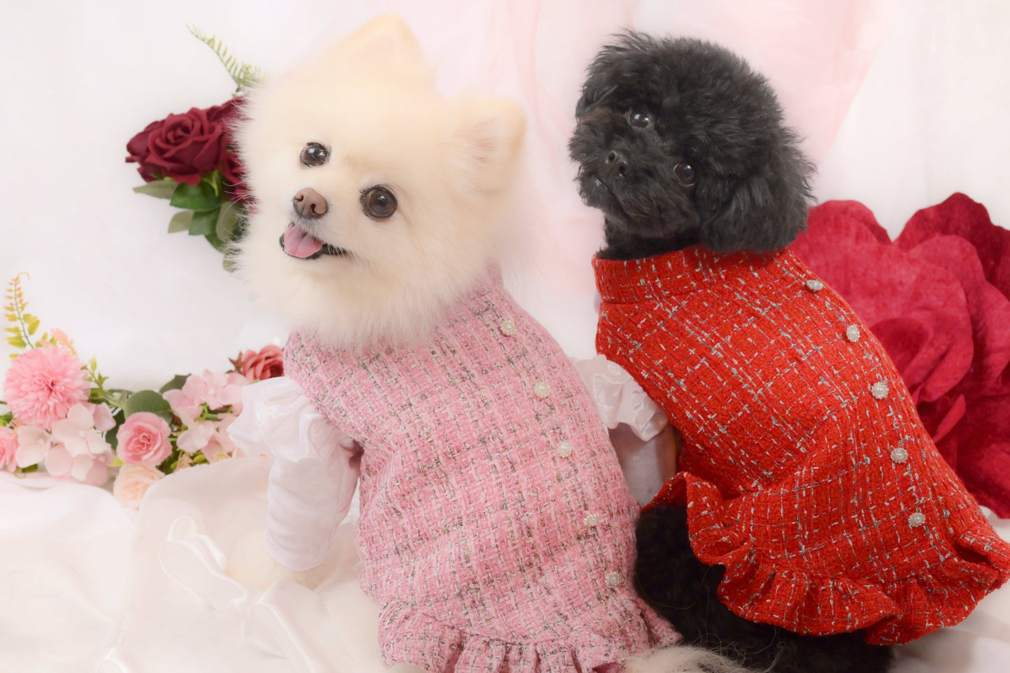 Tweed dress【Red】