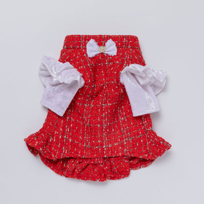 Tweed dress【Red】