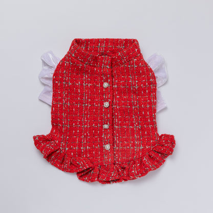 Tweed dress【Red】
