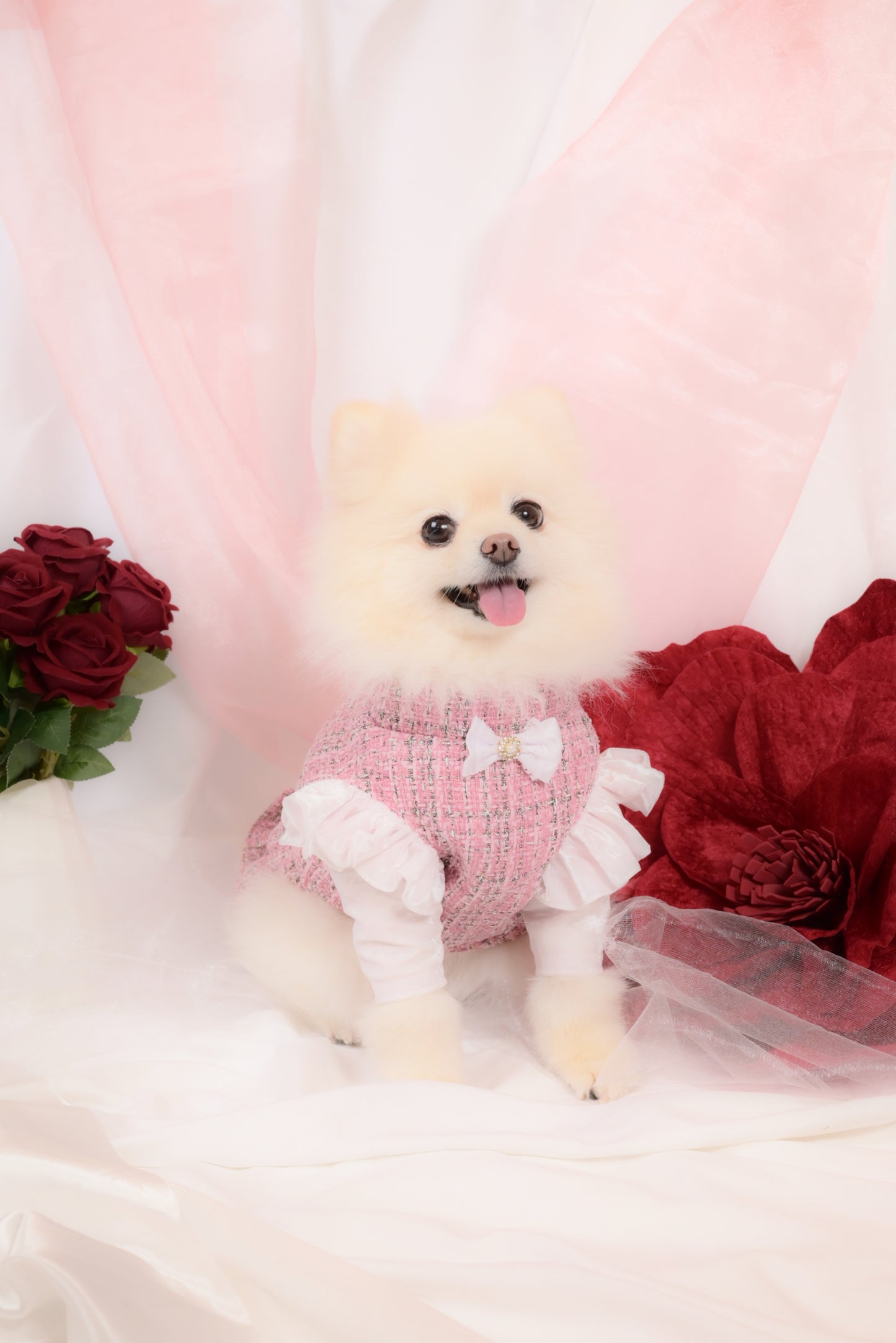 Tweed dress【Pink】
